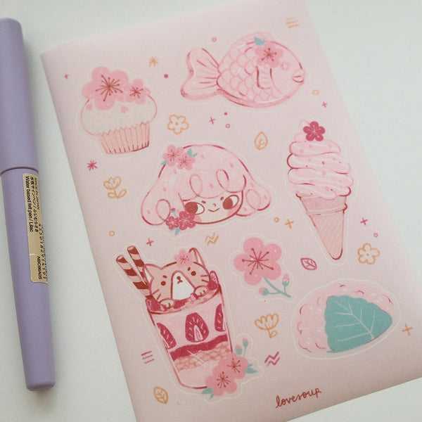 Cherry Blossoms Washi Sticker Sheet